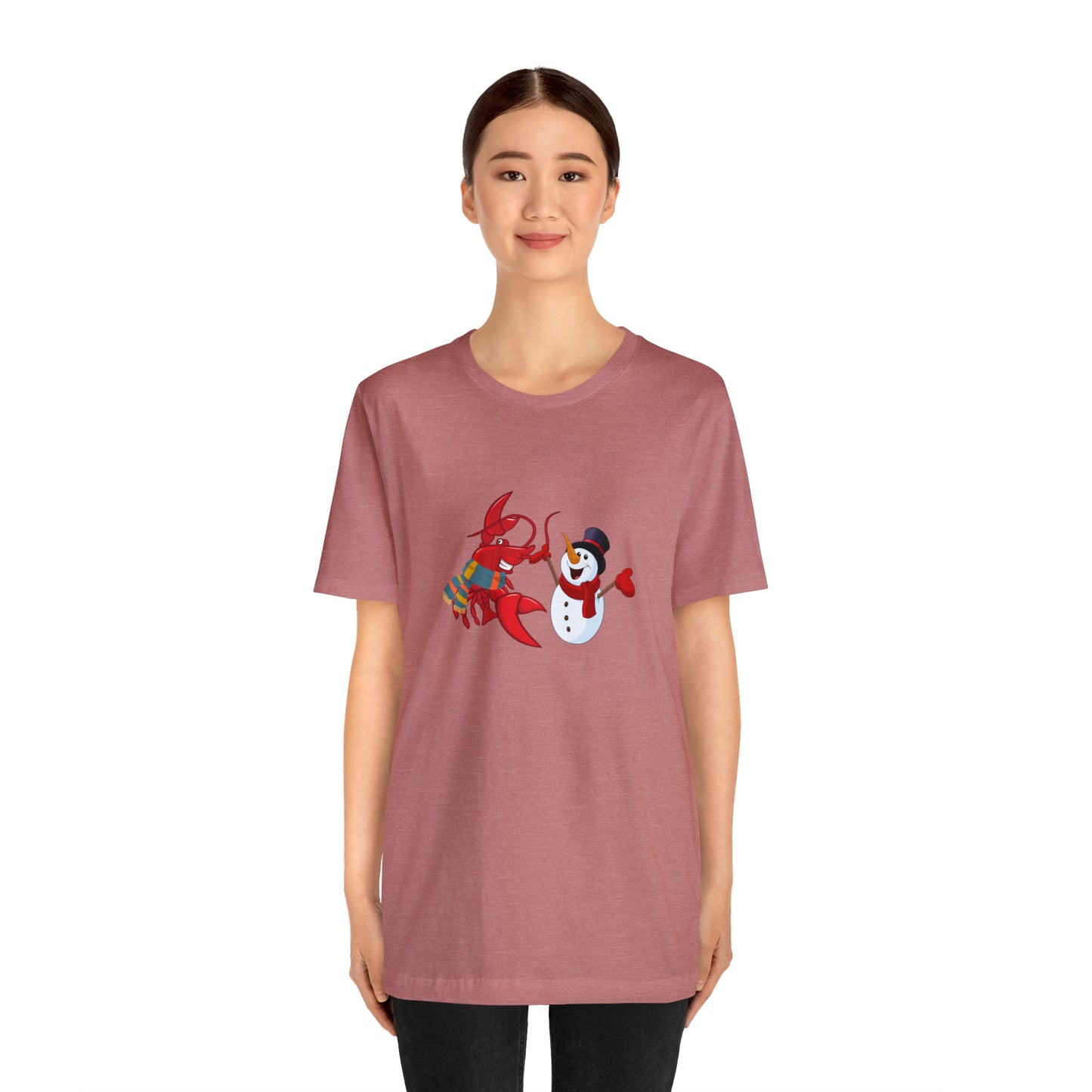 Unisex Jersey Short Sleeve Tee Larry & Snowman (front logo)