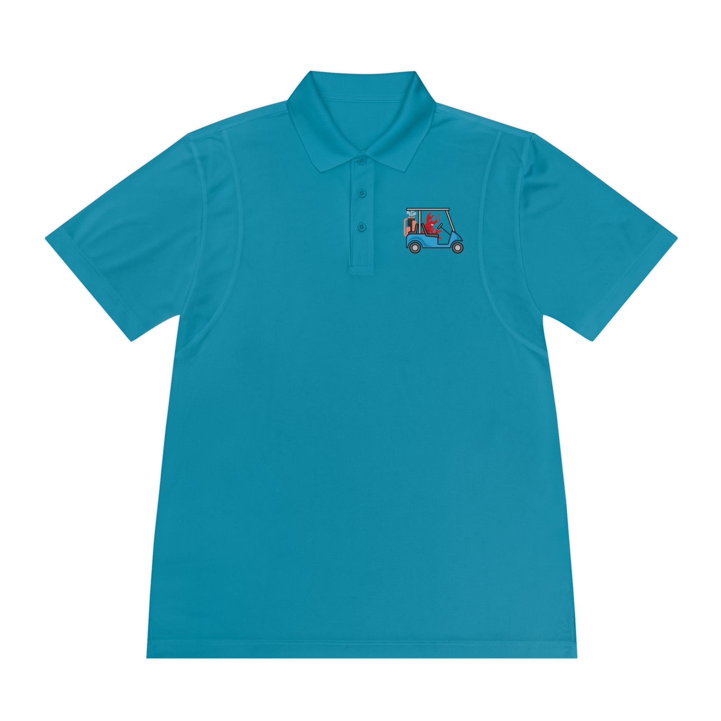 Men's Sport Polo Shirt Larry Golf Cart (front & back logo)