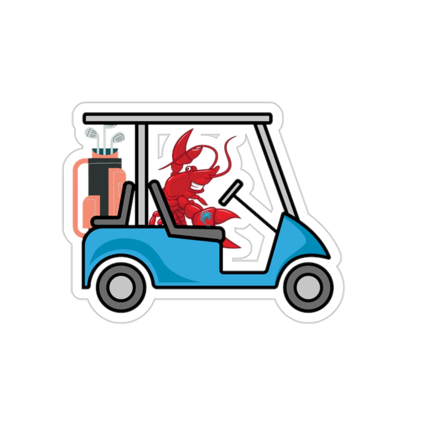 Kiss-Cut Stickers Larry Golf Cart