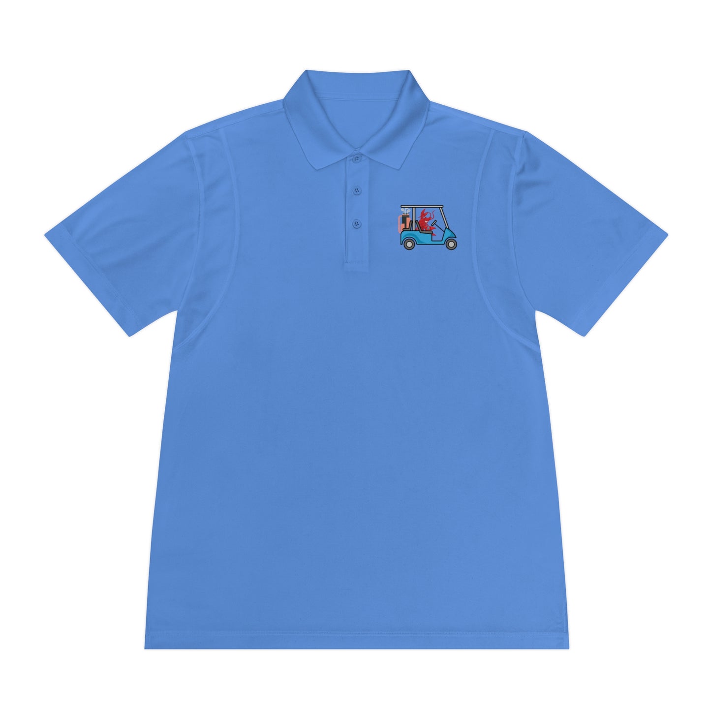 Men's Sport Polo Shirt Larry Golf Cart (front & back logo)