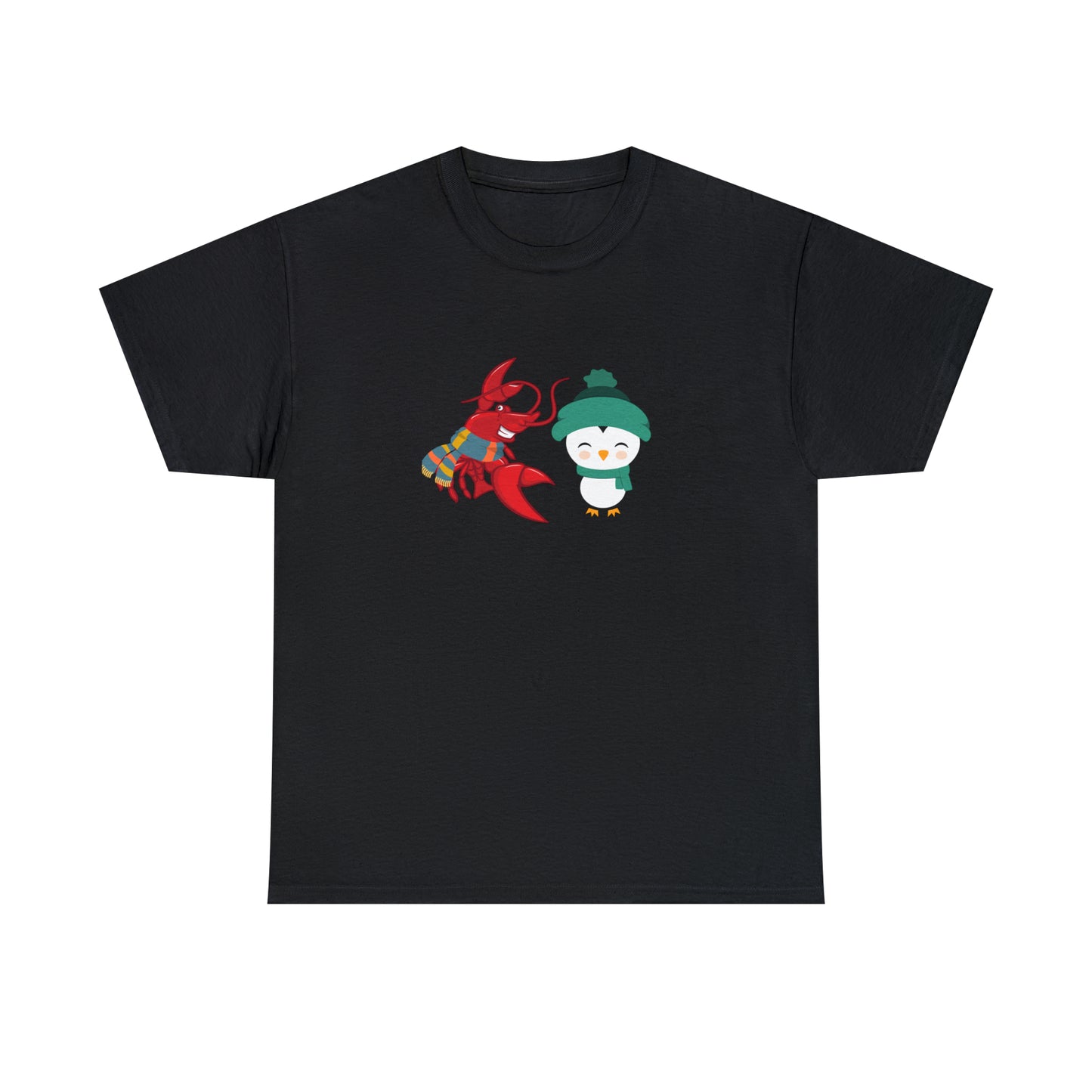 Unisex Heavy Cotton Tee Larry Penguin (front logo)