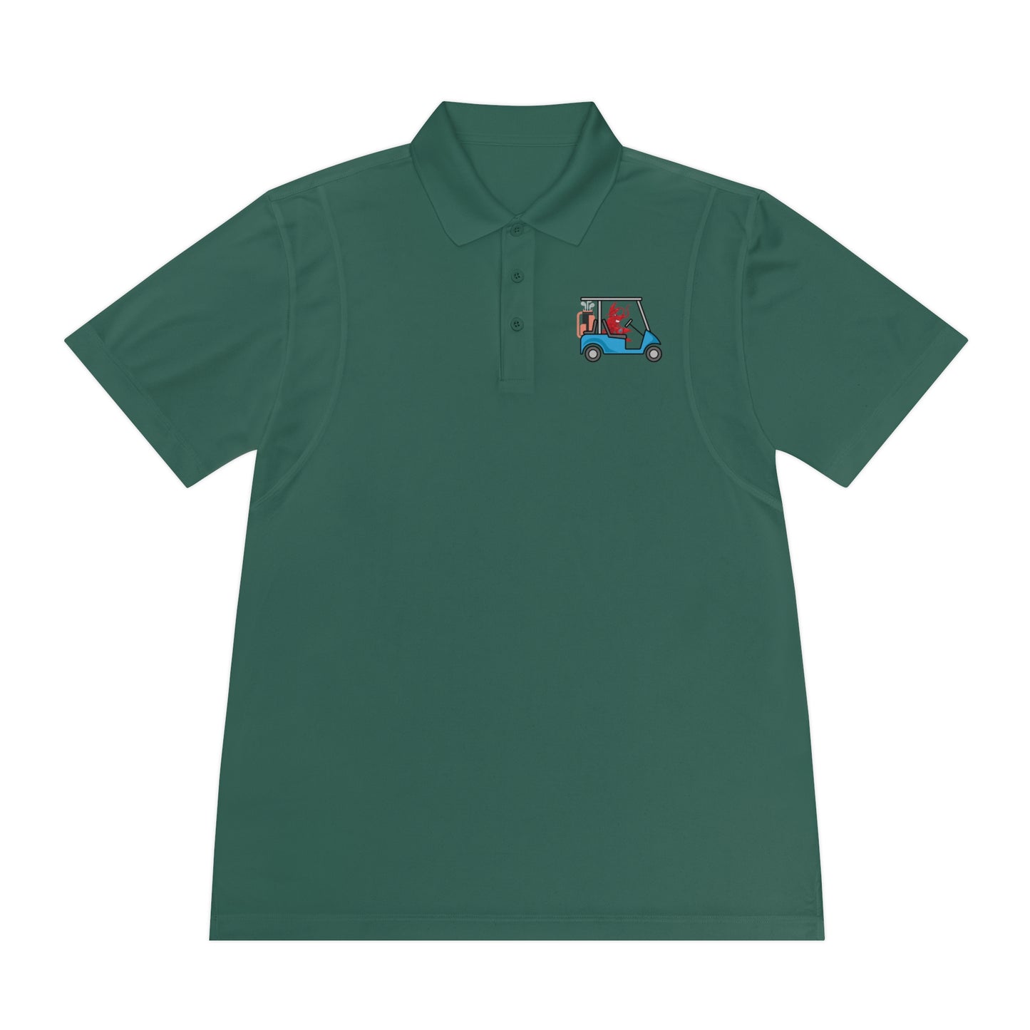 Men's Sport Polo Shirt Larry Golf Cart (front & back logo)
