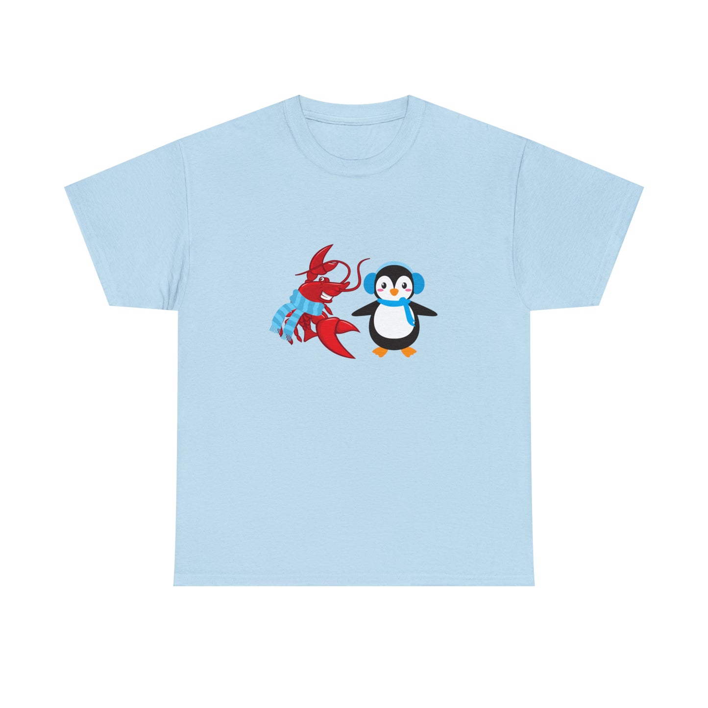 Unisex Heavy Cotton Tee Larry Penguin (front logo)