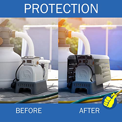 Pool Pump Covers for Outside Units - ABS Adjustable Pool Pump Motor Cover - Swimming Pool Motor Cover for Above Ground Protection