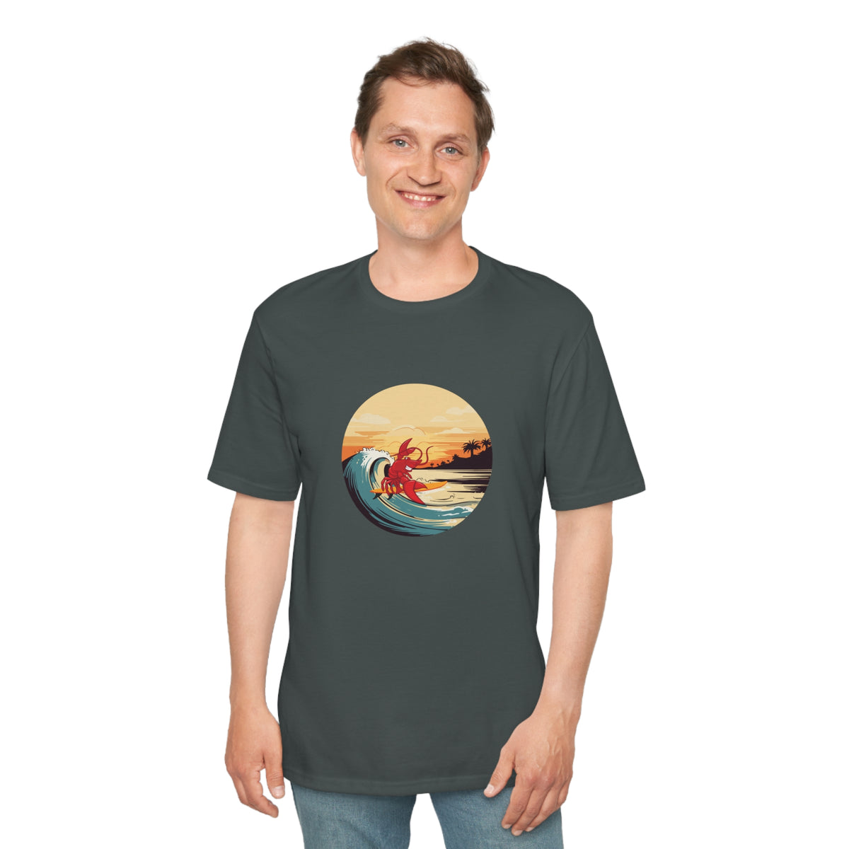 Perfect Weight® Tee Larry Surfing wave (front logo)