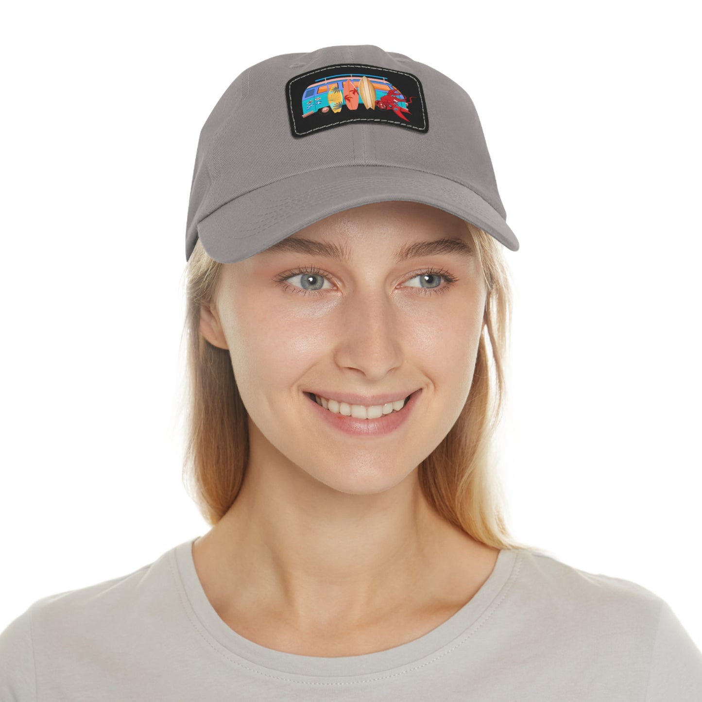 Dad Hat with Leather Patch (Rectangle) Larry Van