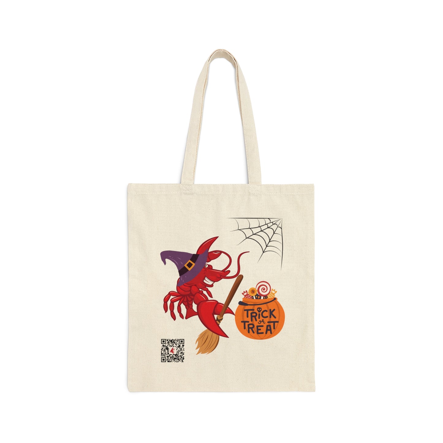 Trick or Treat Cotton Canvas Tote Bag