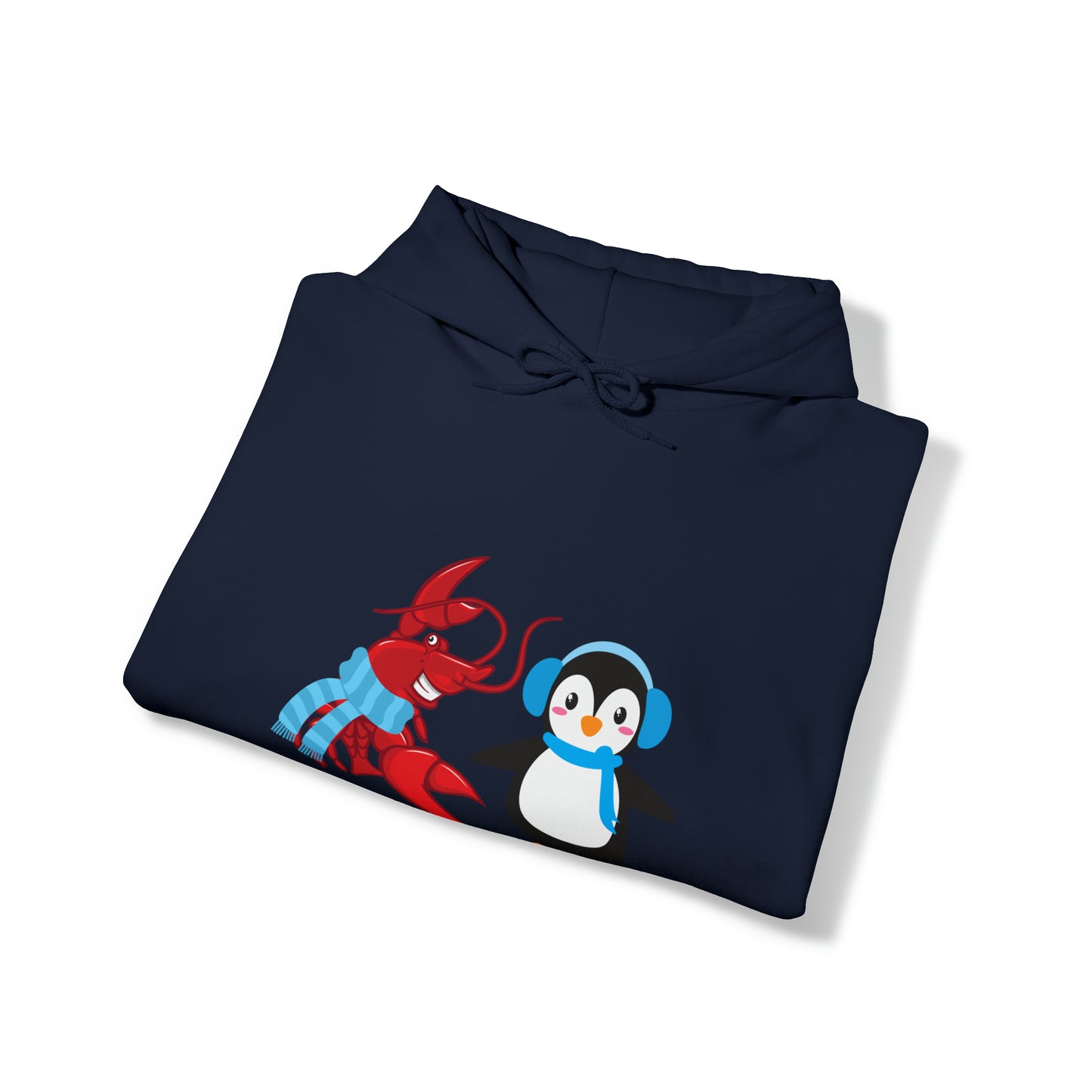 Unisex Heavy Blend™ Hooded Sweatshirt Larry & Penguin (front logo)