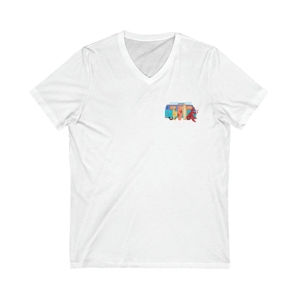 Unisex Jersey Short Sleeve V-Neck Tee Larry Van (front & back logo)