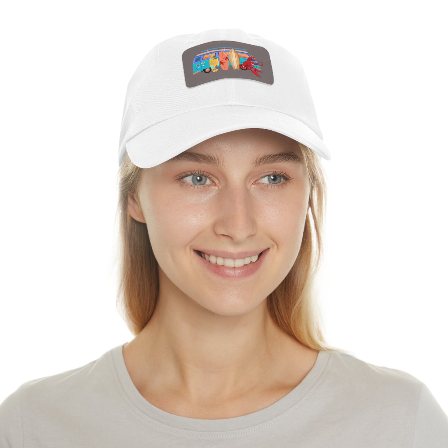 Dad Hat with Leather Patch (Rectangle) Larry Van