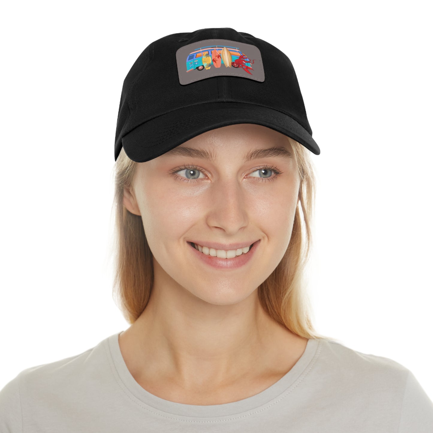 Dad Hat with Leather Patch (Rectangle) Larry Van