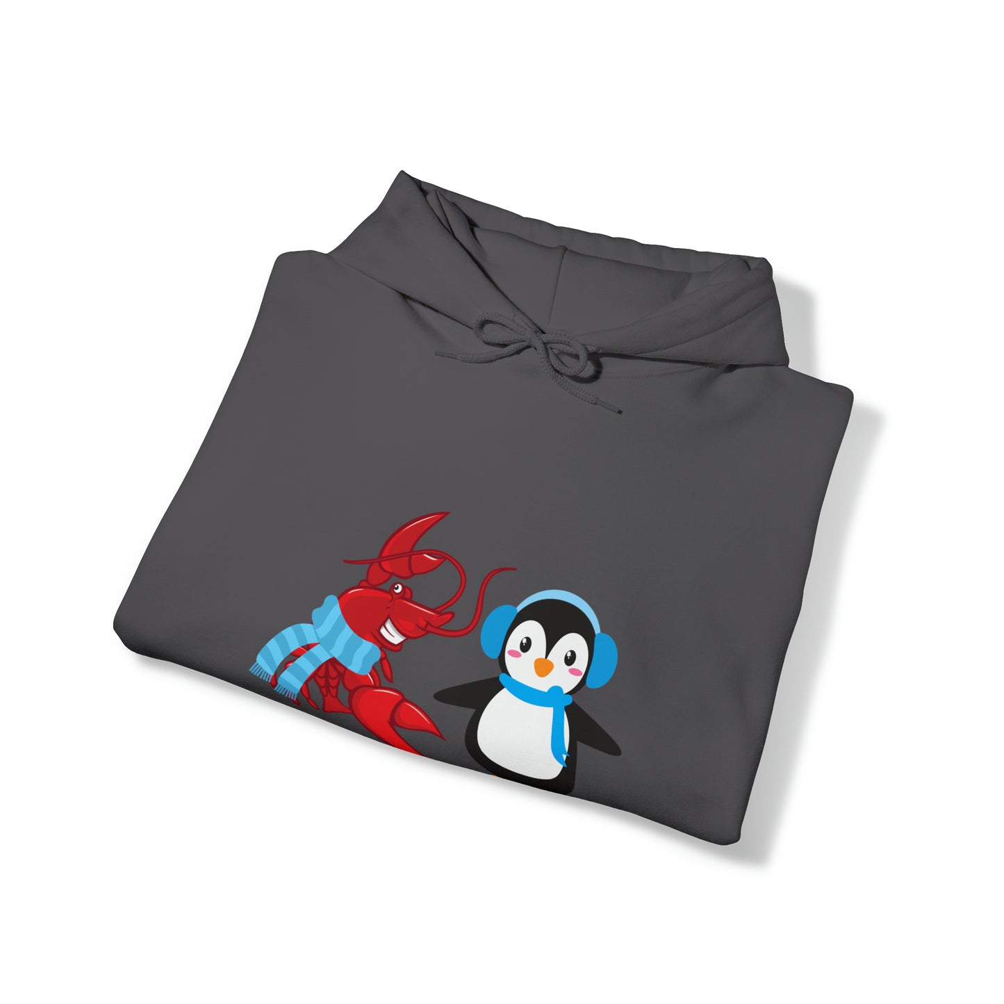 Unisex Heavy Blend™ Hooded Sweatshirt Larry & Penguin (front logo)