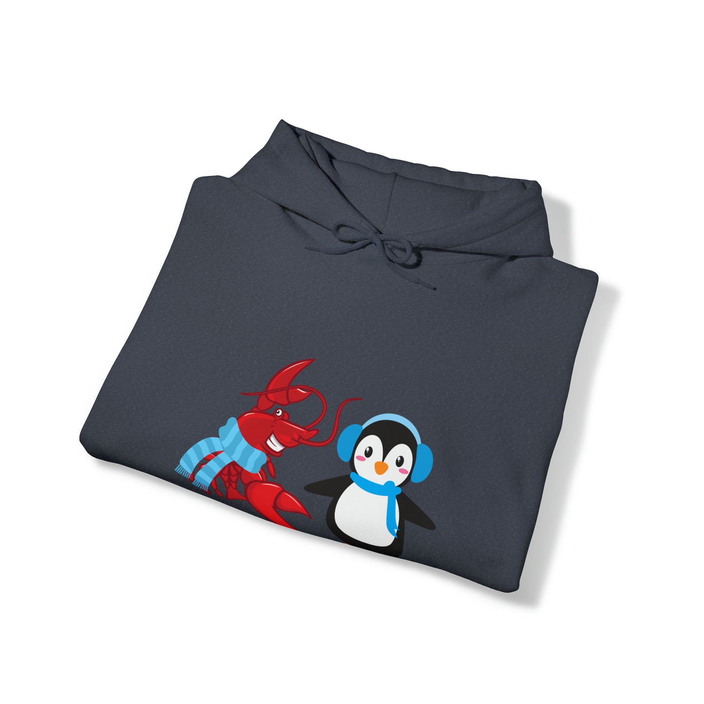 Unisex Heavy Blend™ Hooded Sweatshirt Larry & Penguin (front logo)