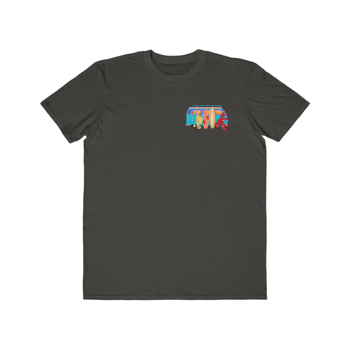 Men's Lightweight Fashion Tee Larry Van with QR code (front & back logo)