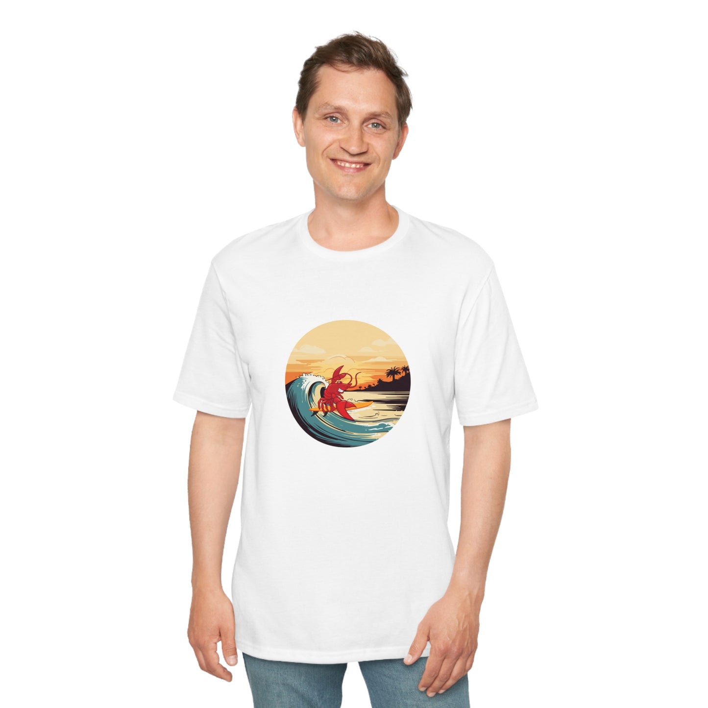 Perfect Weight® Tee Larry Surfing wave (front logo)