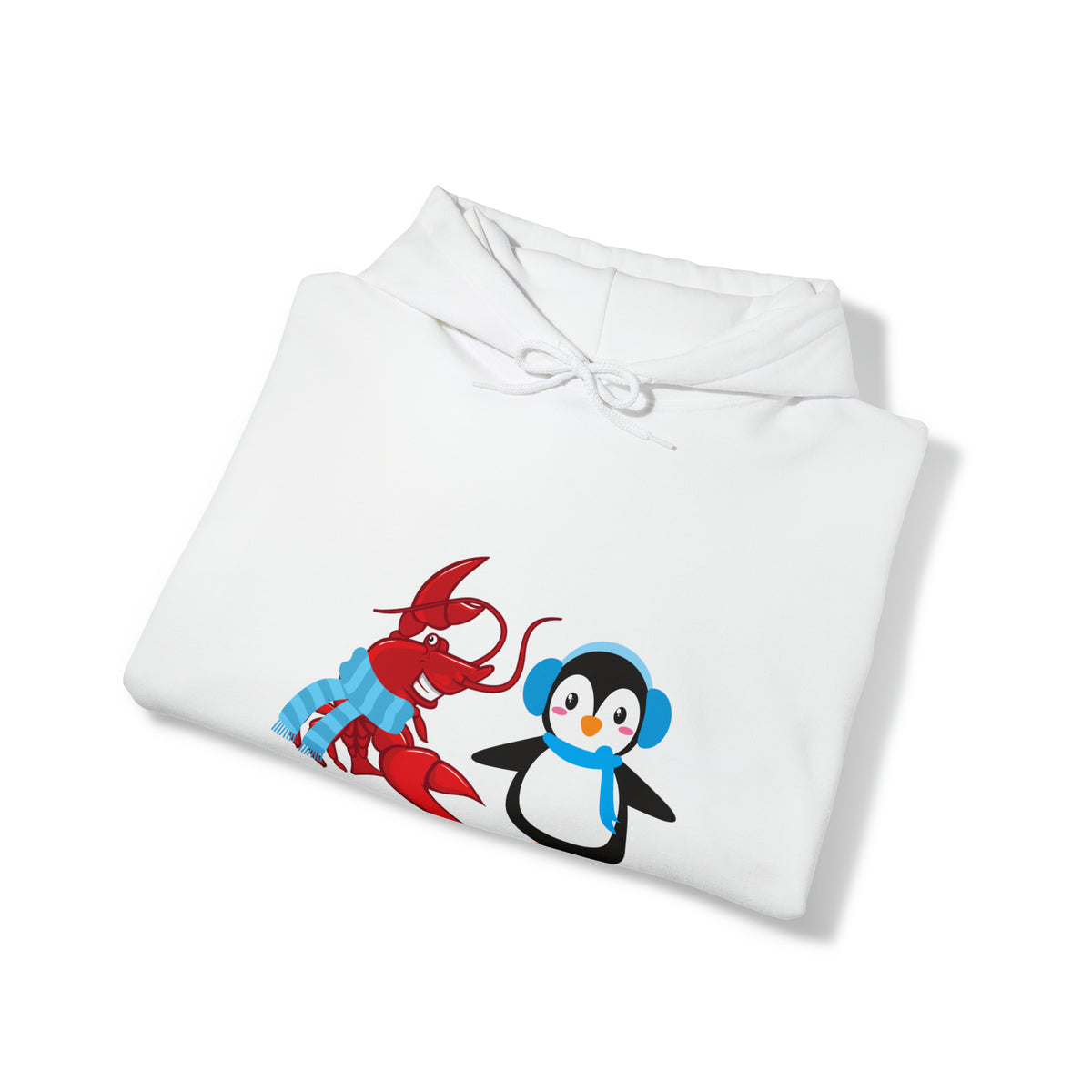 Unisex Heavy Blend™ Hooded Sweatshirt Larry & Penguin (front logo)