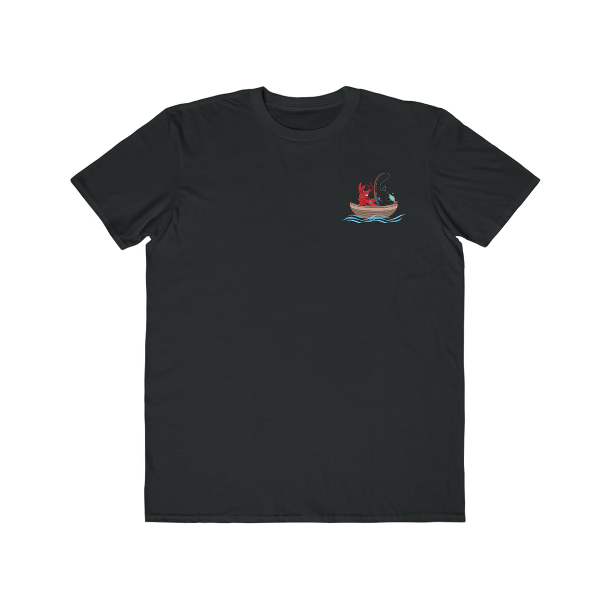 Men's Lightweight Fashion Tee Larry Fishing (front & back logo)