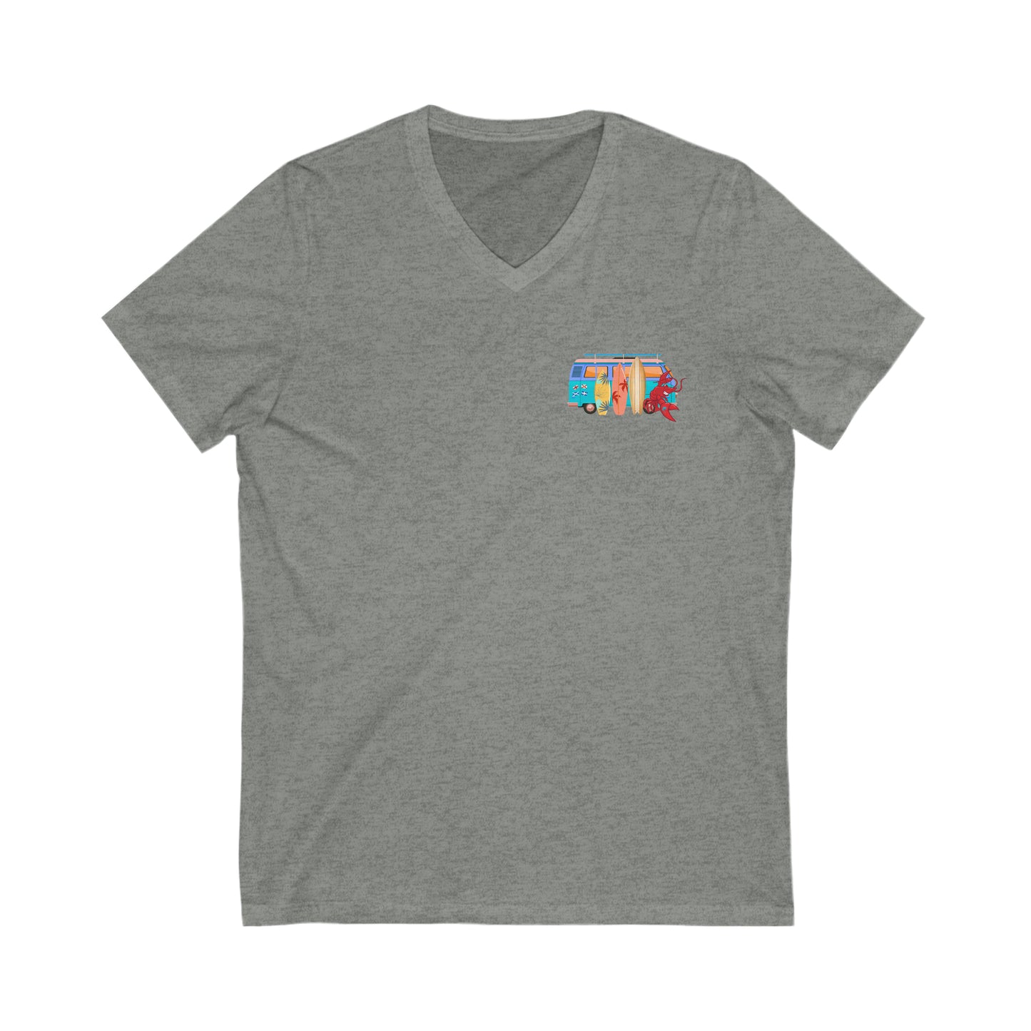 Unisex Jersey Short Sleeve V-Neck Tee Larry Van (front & back logo)