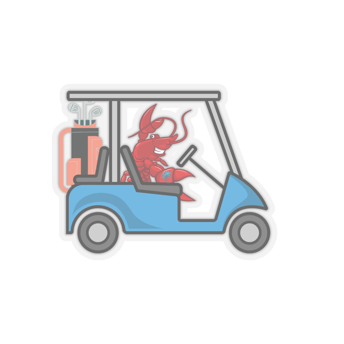 Kiss-Cut Stickers Larry Golf Cart